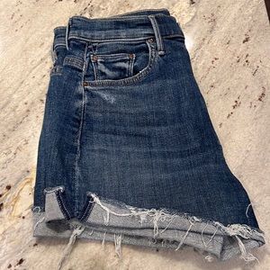 Mother distressed shorts